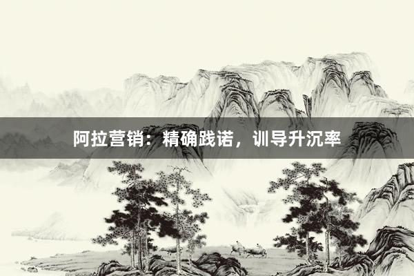阿拉营销：精确践诺，训导升沉率